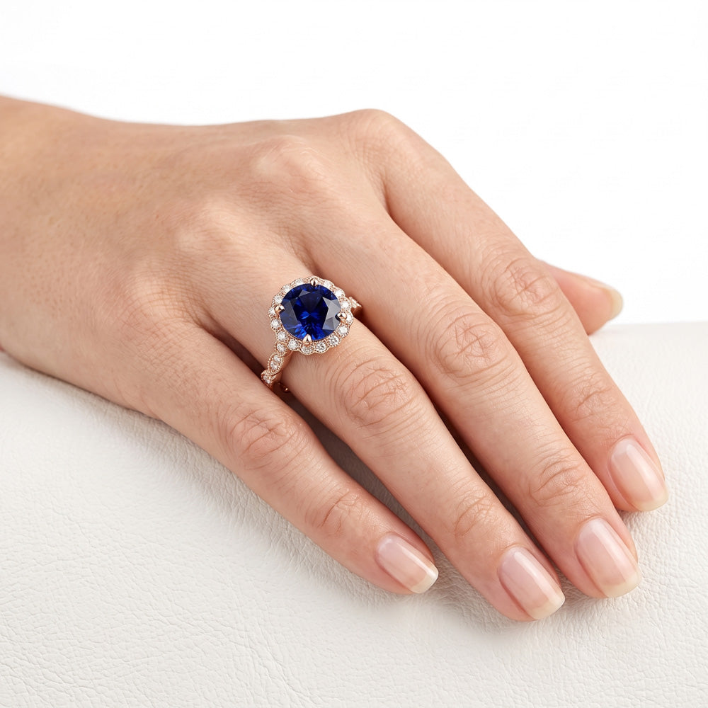 Echter Diamant Ring 4 Karat - 14K Roségold