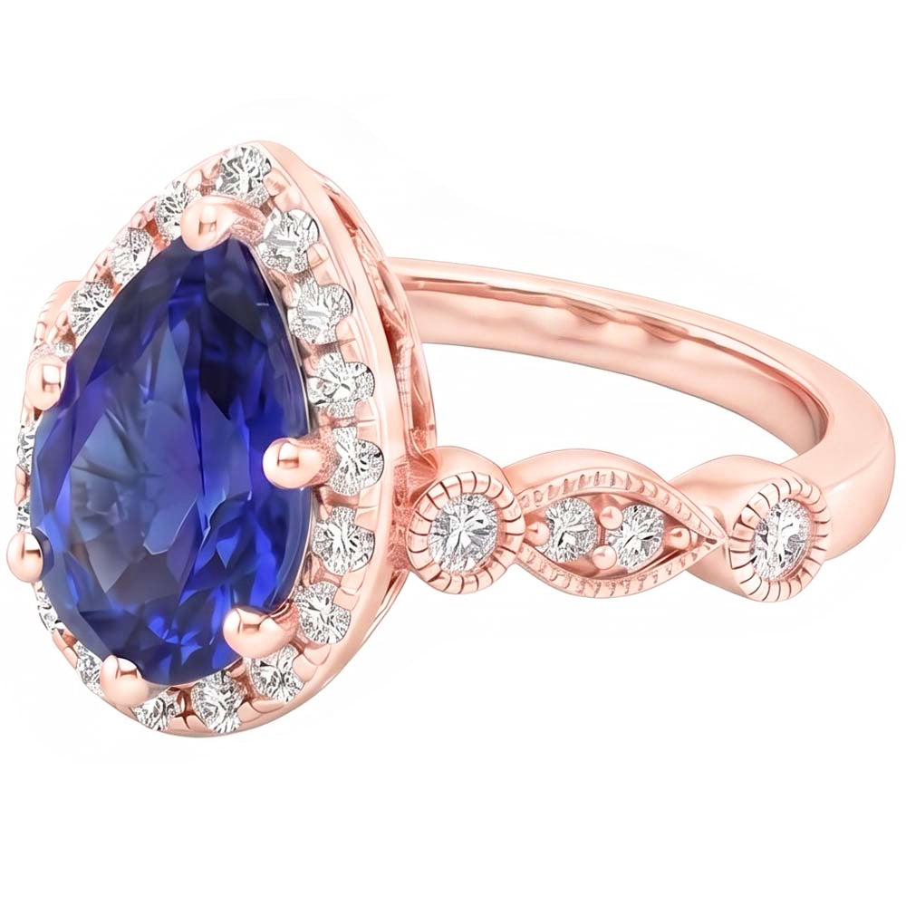 Echter Diamant Ring 4 Karat - 14K Roségold