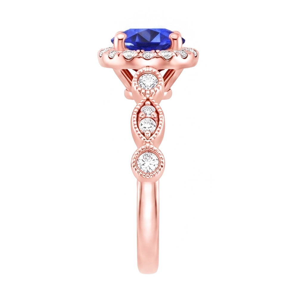 Echter Diamant Ring 4 Karat - 14K Roségold