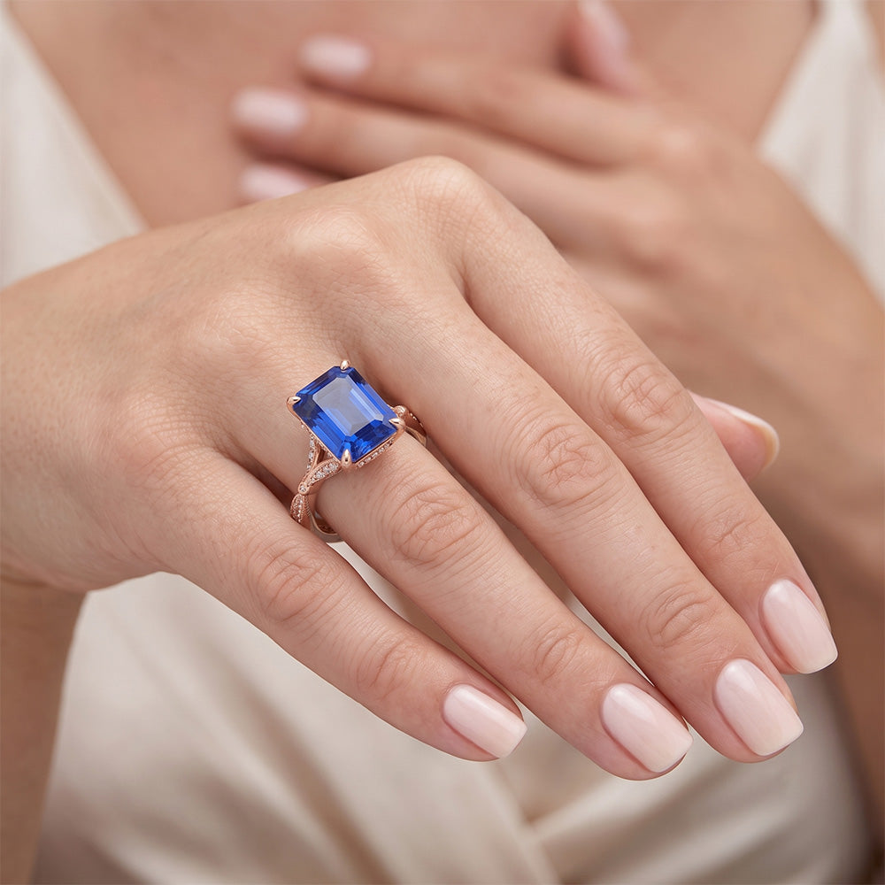 Echter Diamant Ring 4 Karat - 14K Roségold