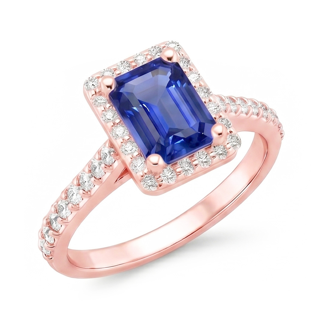 Echter Diamant Ring 5.25 Karat - 14K Roségold