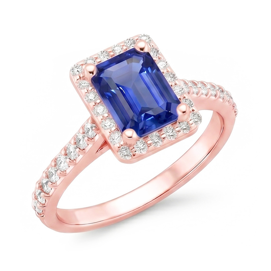 Echter Diamant Ring 5.25 Karat - 14K Roségold