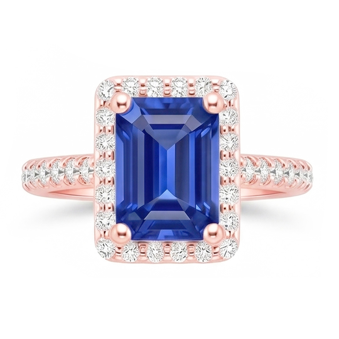 Echter Diamant Ring 5.25 Karat - 14K Roségold