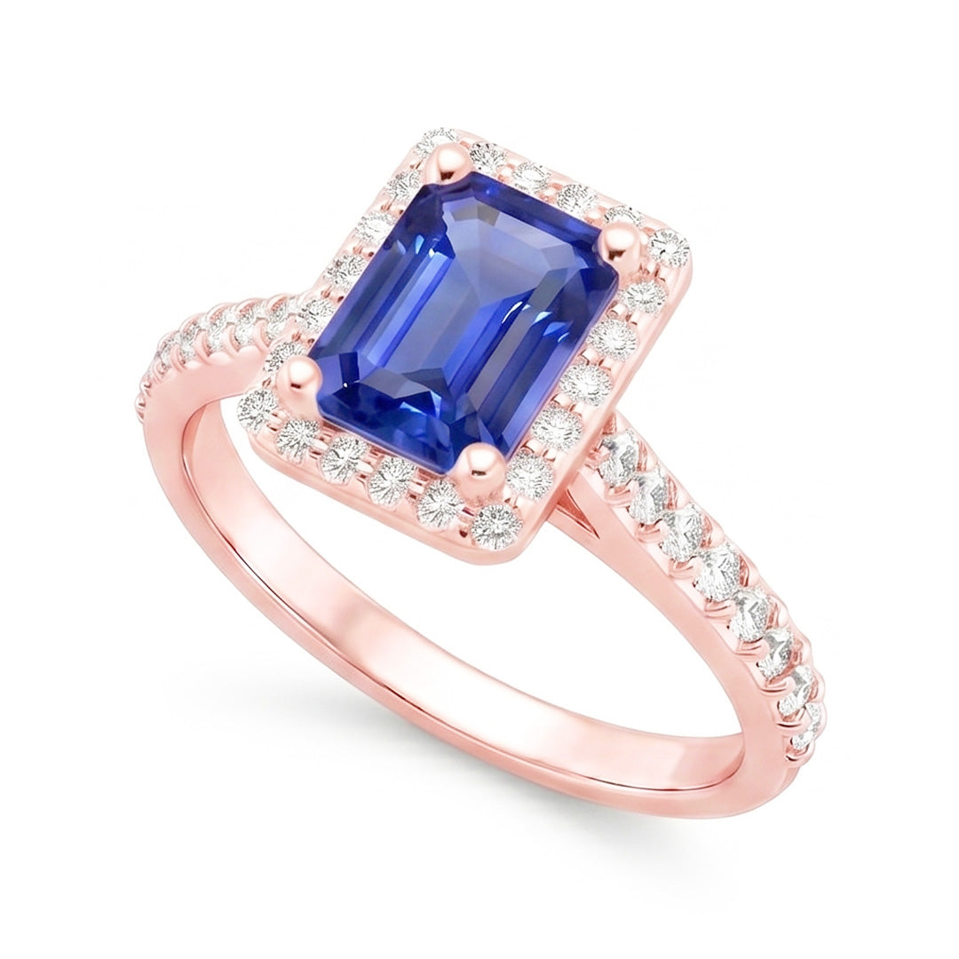 Echter Diamant Ring 5.25 Karat - 14K Roségold