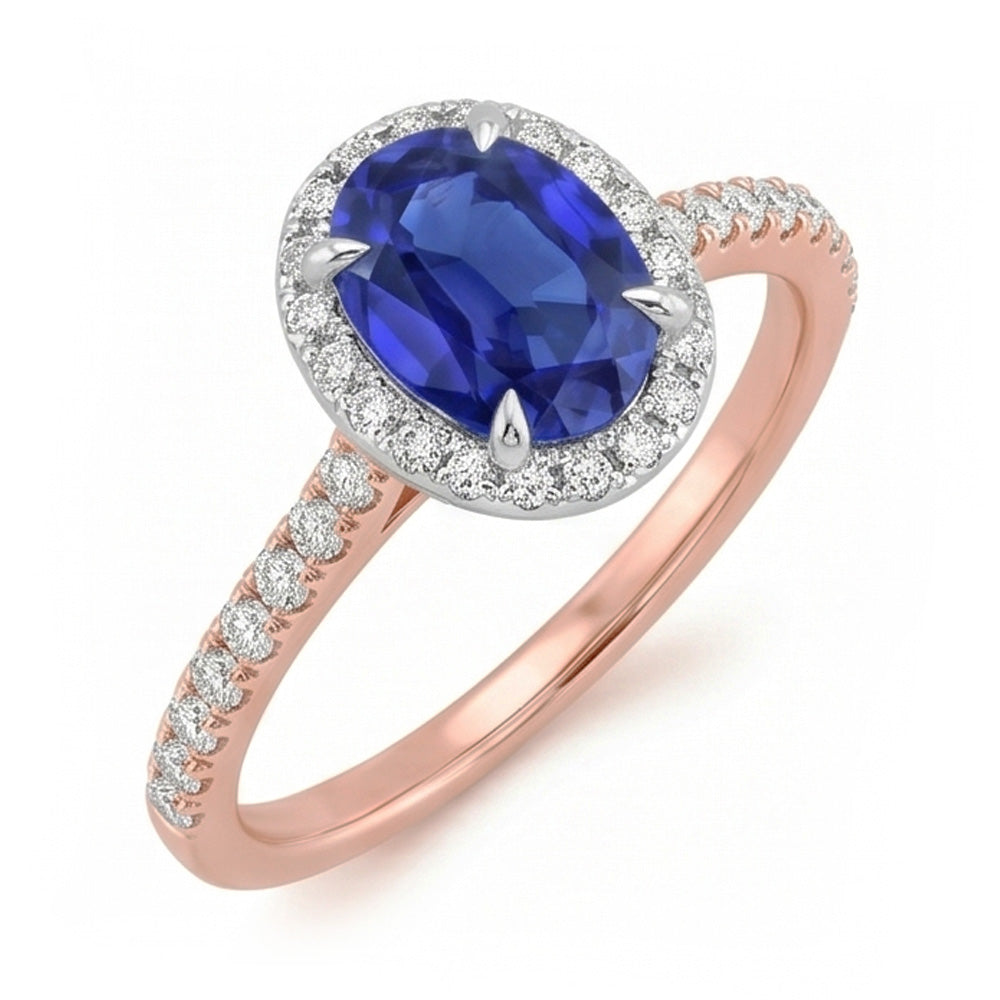 Echter Diamant Ring 5 Karat - 14K Bicolor Gold