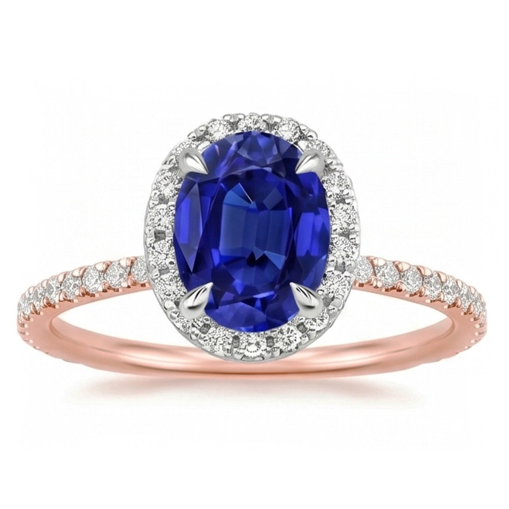 Echter Diamant Ring 5 Karat - 14K Bicolor Gold
