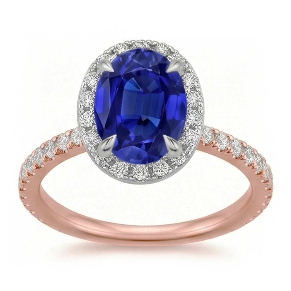 Echter Diamant Ring 5 Karat - 14K Bicolor Gold