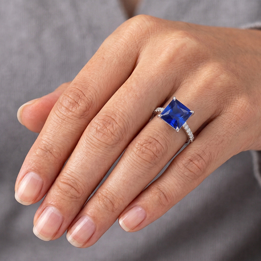 Saphir Verlobungsring GIA ZERTIFIZIERT 7,14 Karat