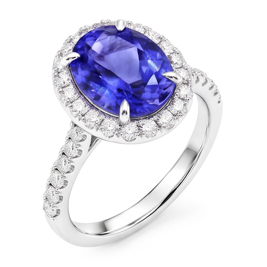 Echter Diamant Ring 7.75 Karat - 14K Weissgold