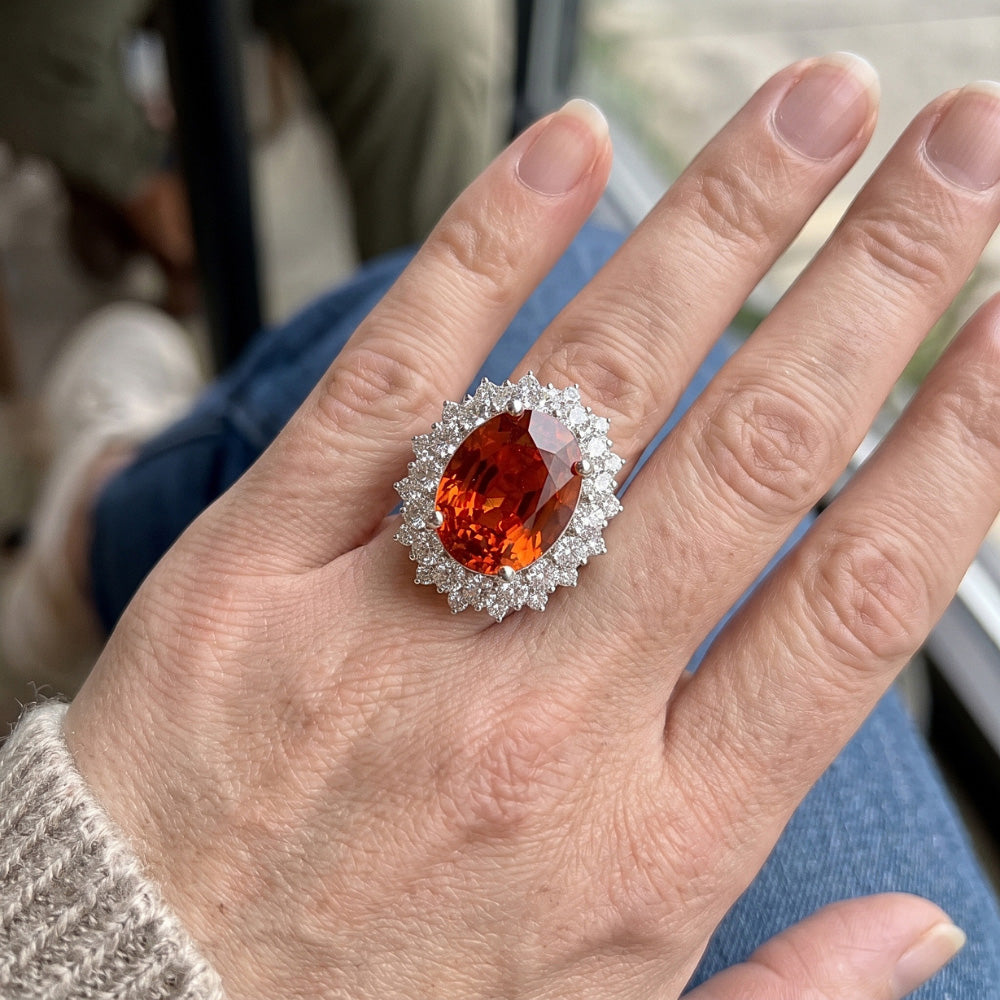 Echter Garnet Ring 12.25 Karat