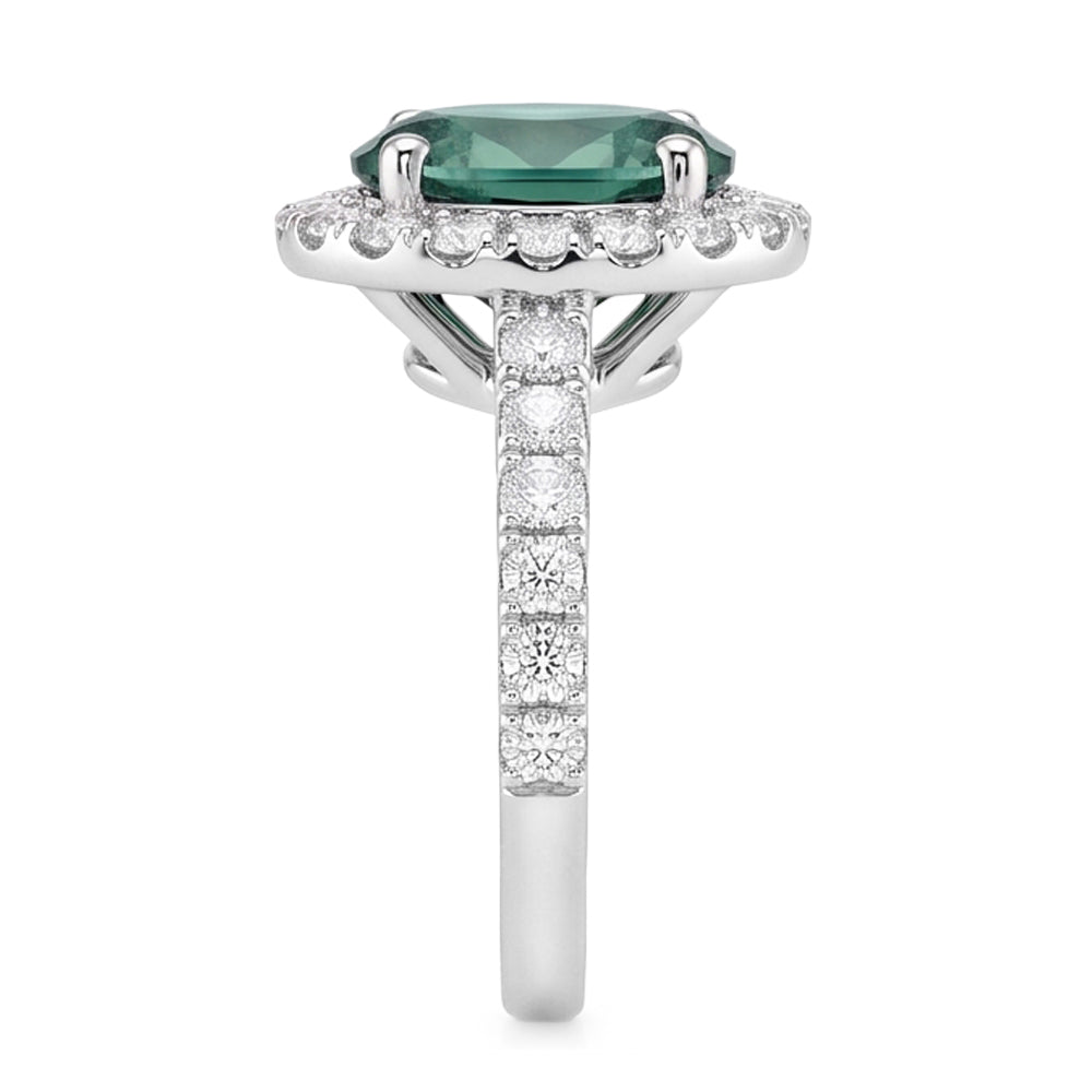 Echter Saphir Ring 2.00 Karat - 14K Weissgold