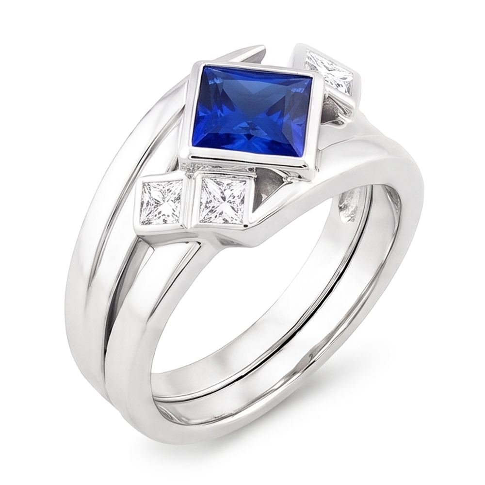 Echter Saphir Ring 2 Karat
