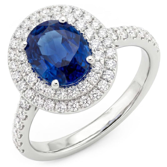 Echter Saphir Ring 2 Karat