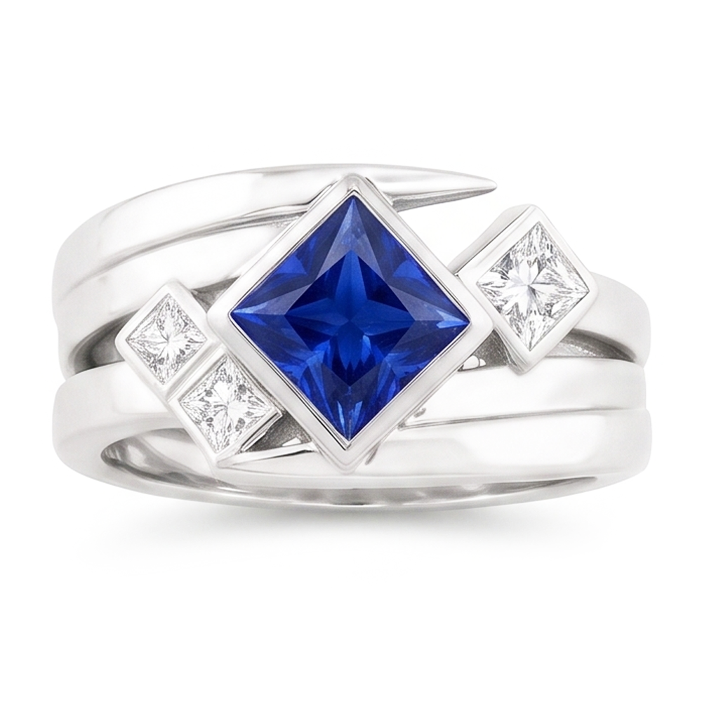Echter Saphir Ring 2 Karat
