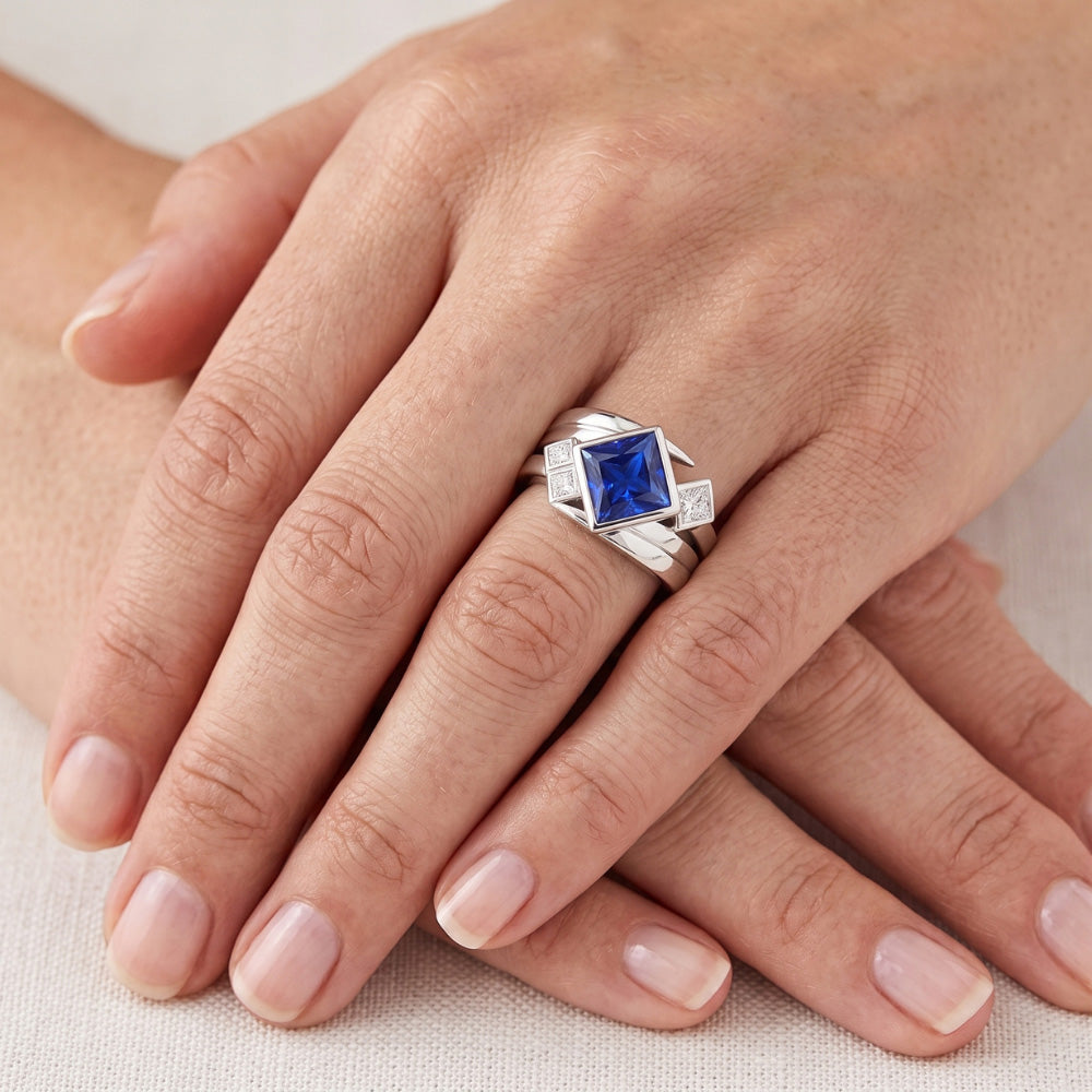 Echter Saphir Ring 2 Karat