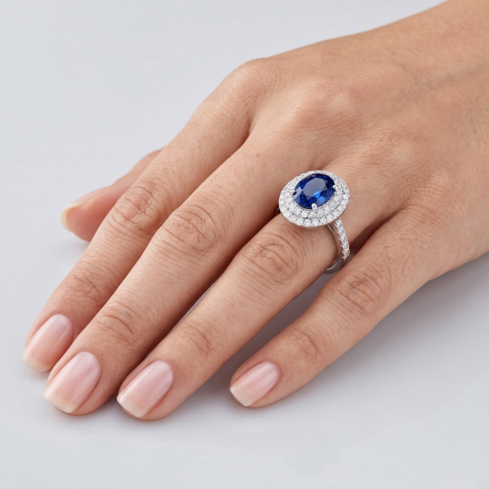 Echter Saphir Ring 2 Karat