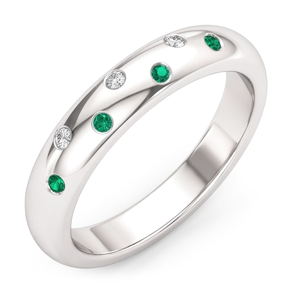 Echter Smaragd Memoire-Ring 1.10 Karat