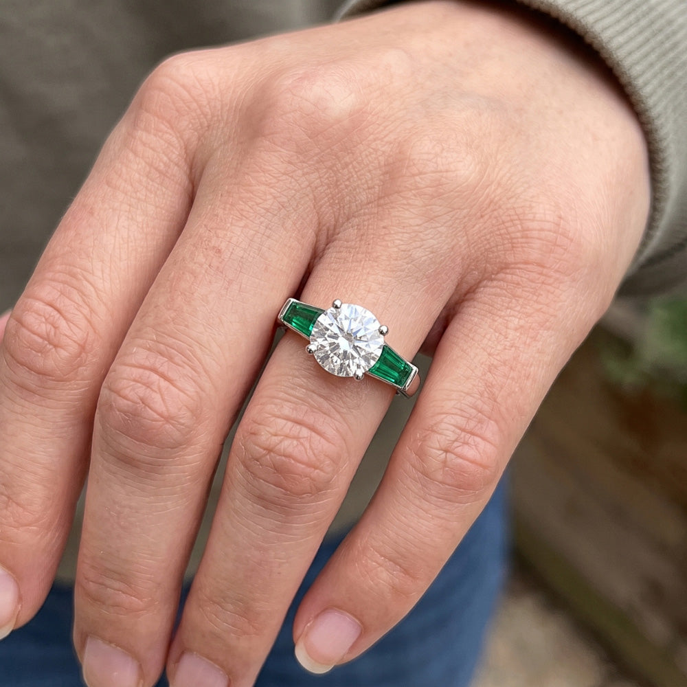 Echter Smaragd Ring 14 Karat