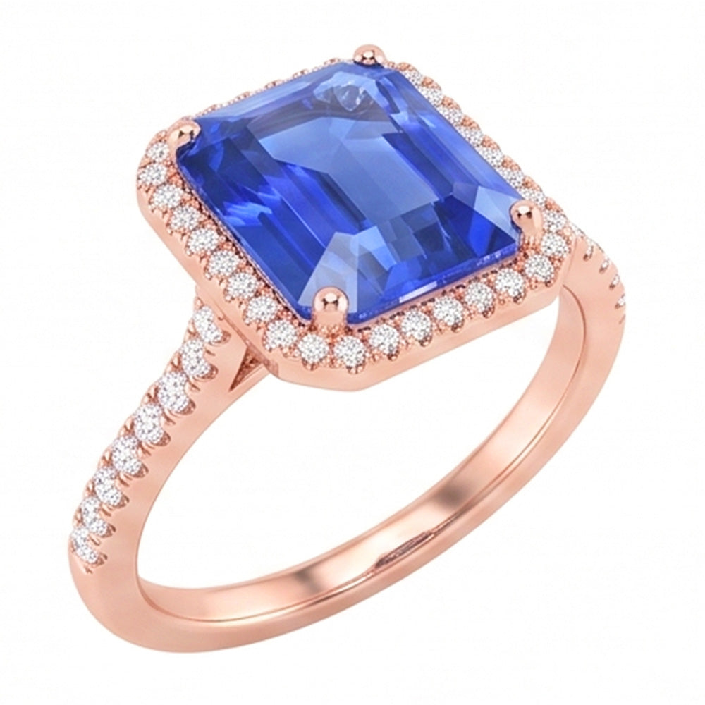 Echter Smaragd Ring 4.50 Karat - 14K Roségold