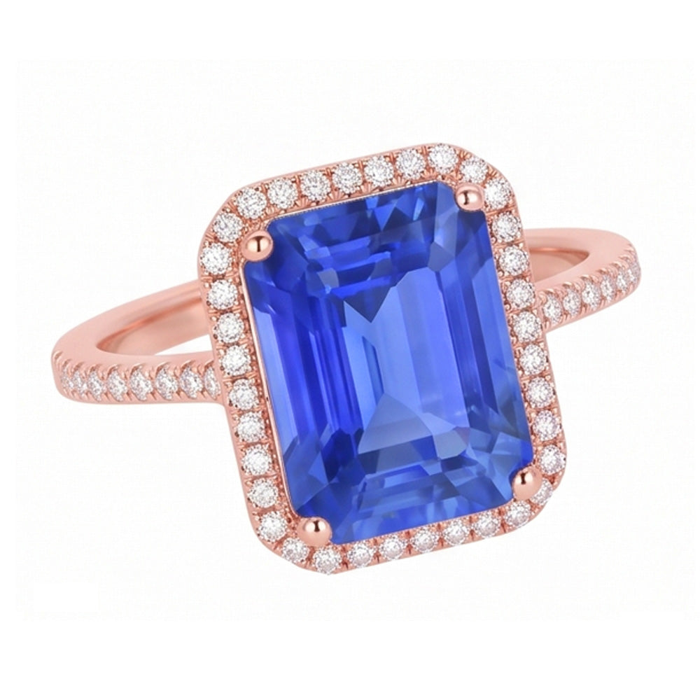 Echter Smaragd Ring 4.50 Karat - 14K Roségold