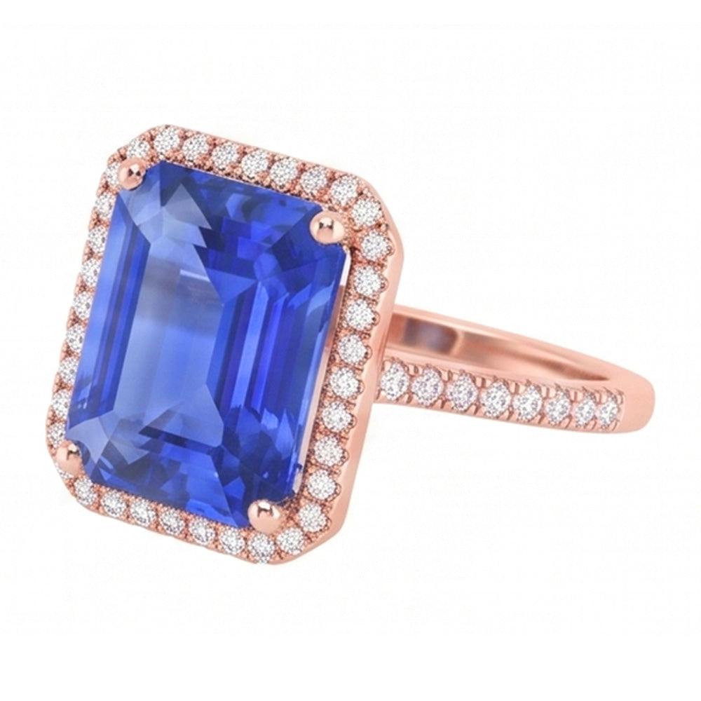 Echter Smaragd Ring 4.50 Karat - 14K Roségold