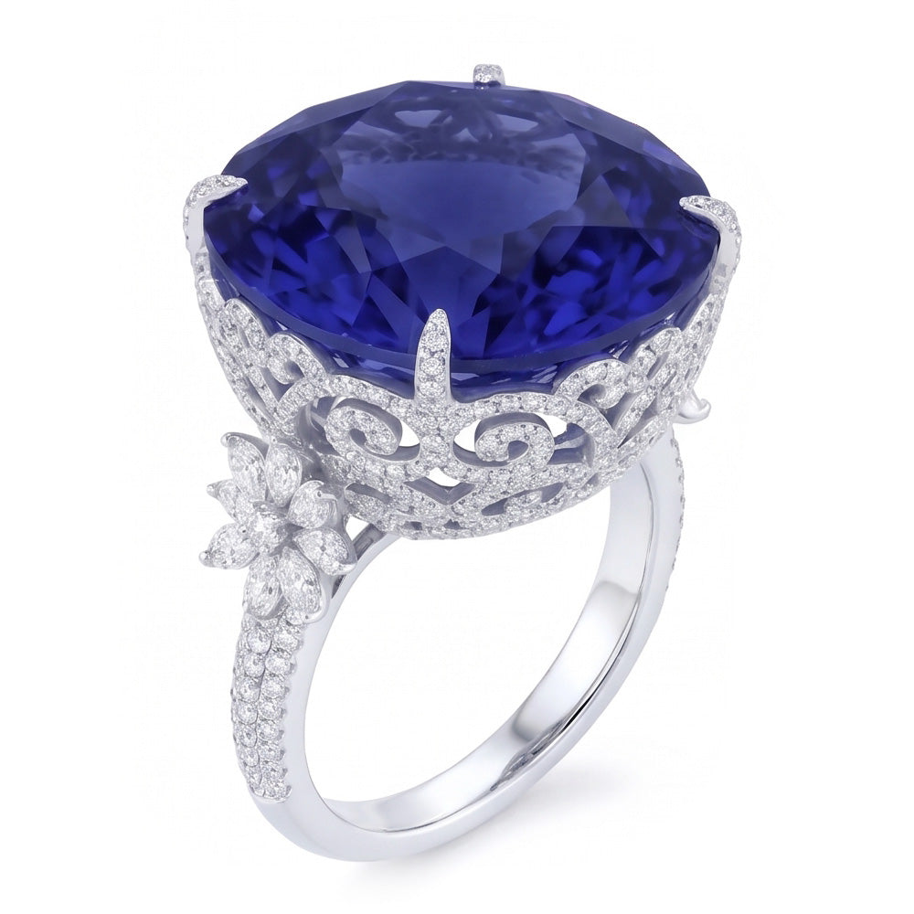 Echter Tansanit Ring 15 Karat