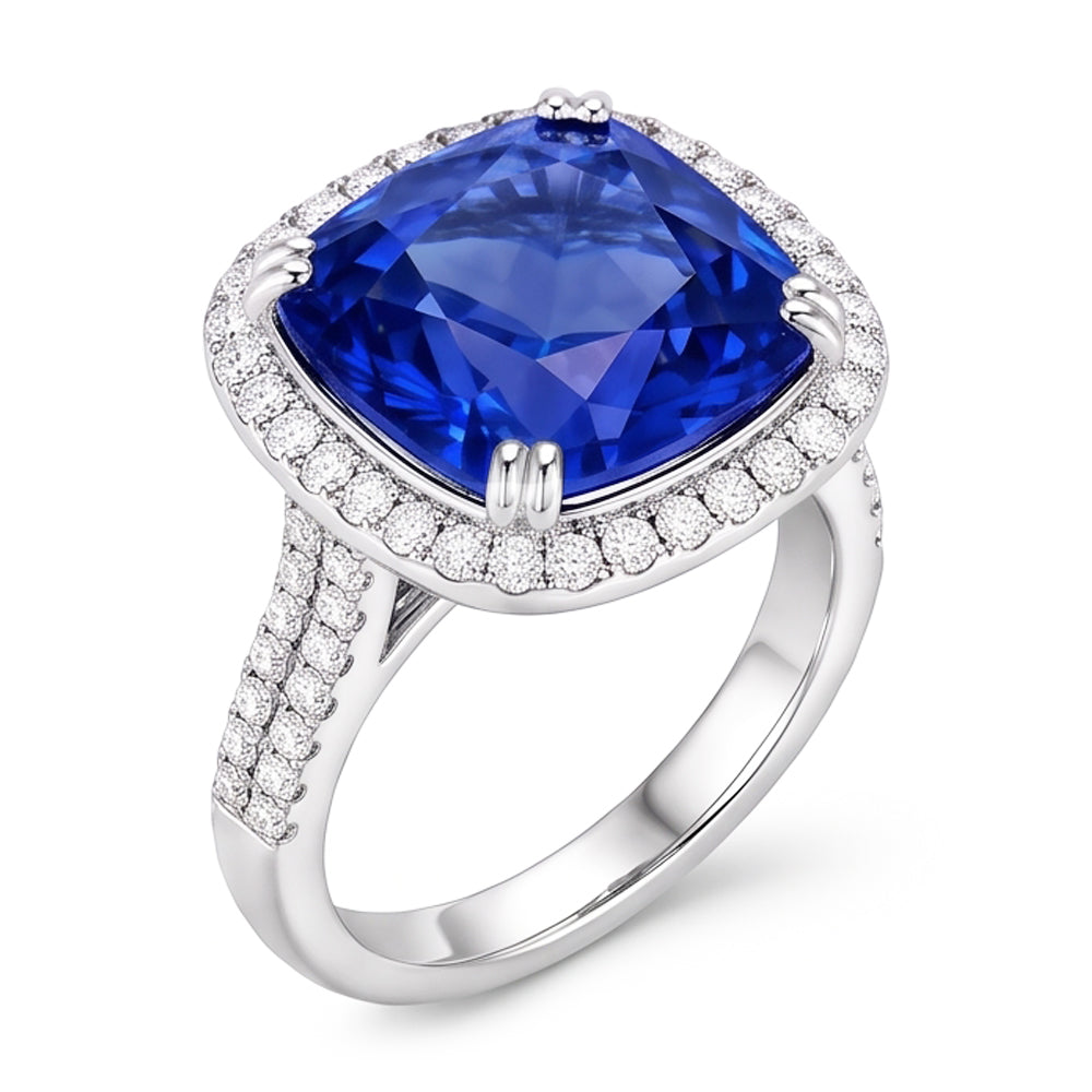 Echter Tansanit Ring 5.70 Karat