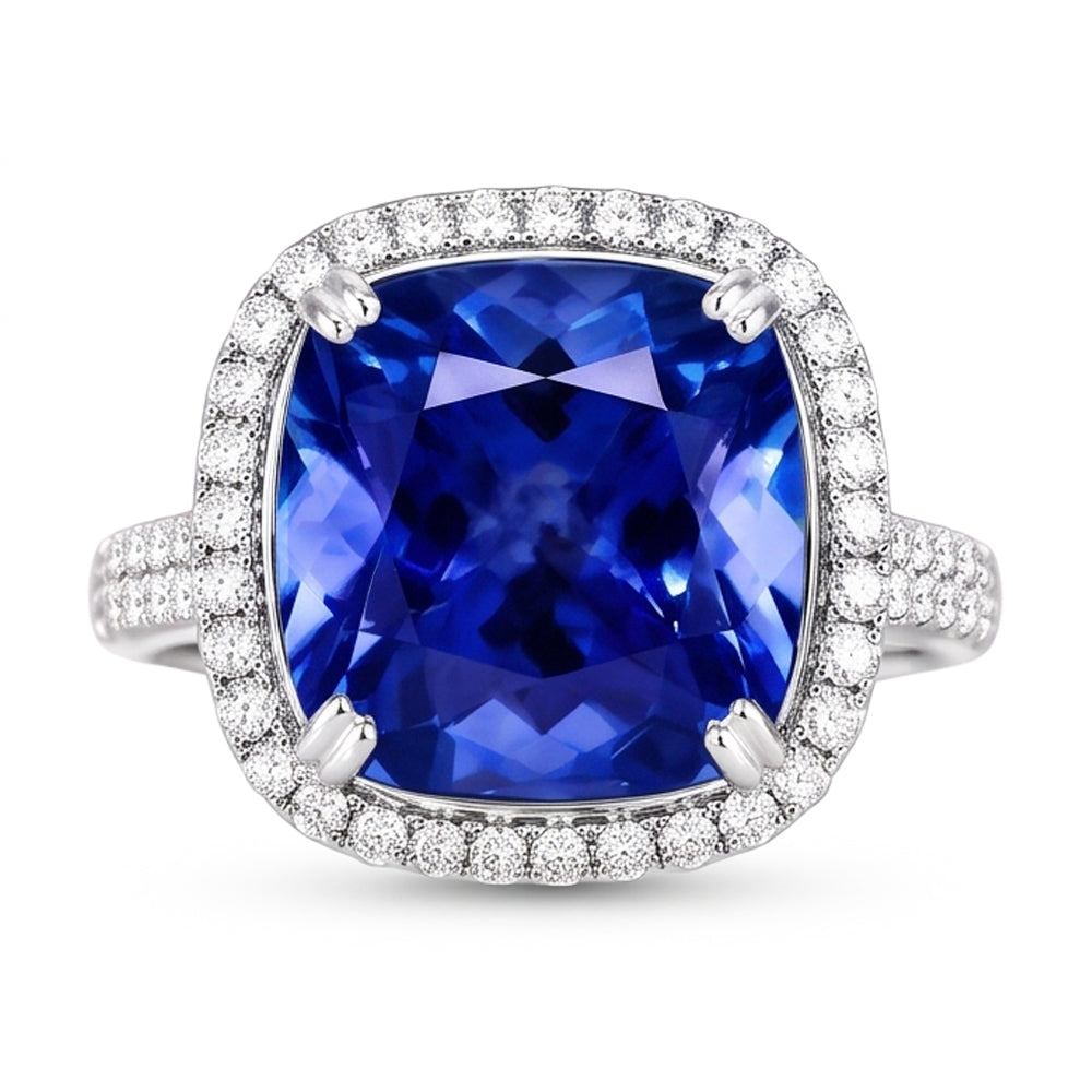 Echter Tansanit Ring 5.70 Karat