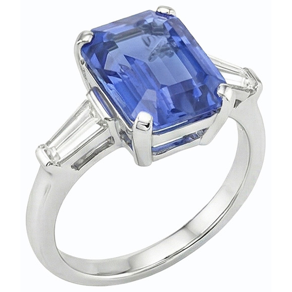 echter baguette diamant 2.50Karat ring Detailansicht