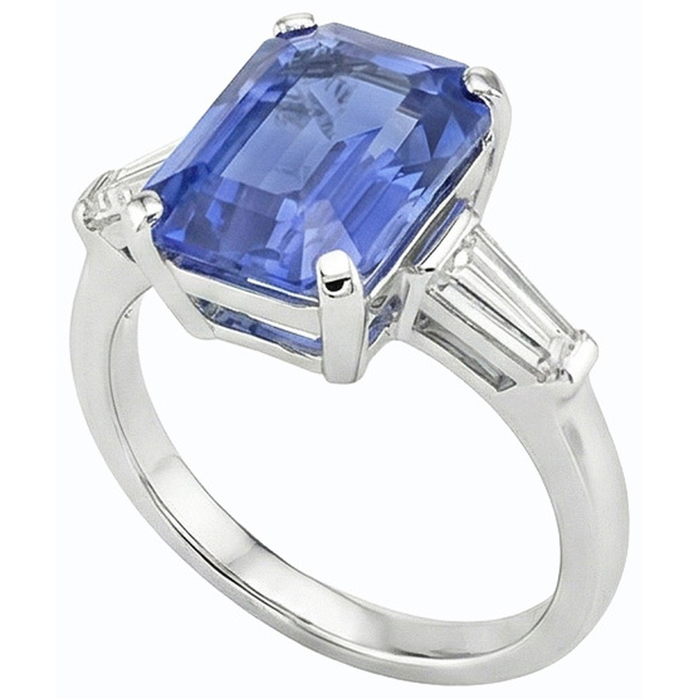 echter baguette diamant 2.50Karat ring Draufsicht