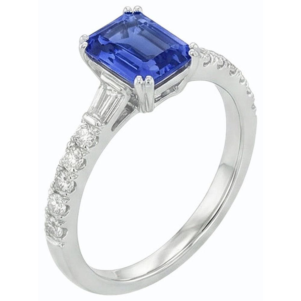 echter baguette diamant 3.50Karat ring Seitenansicht