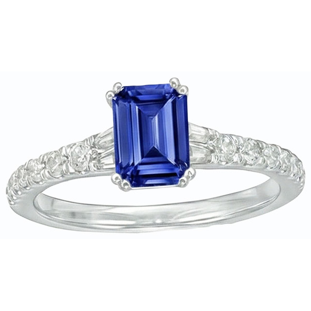 echter baguette diamant 3.50Karat ring Profilansicht