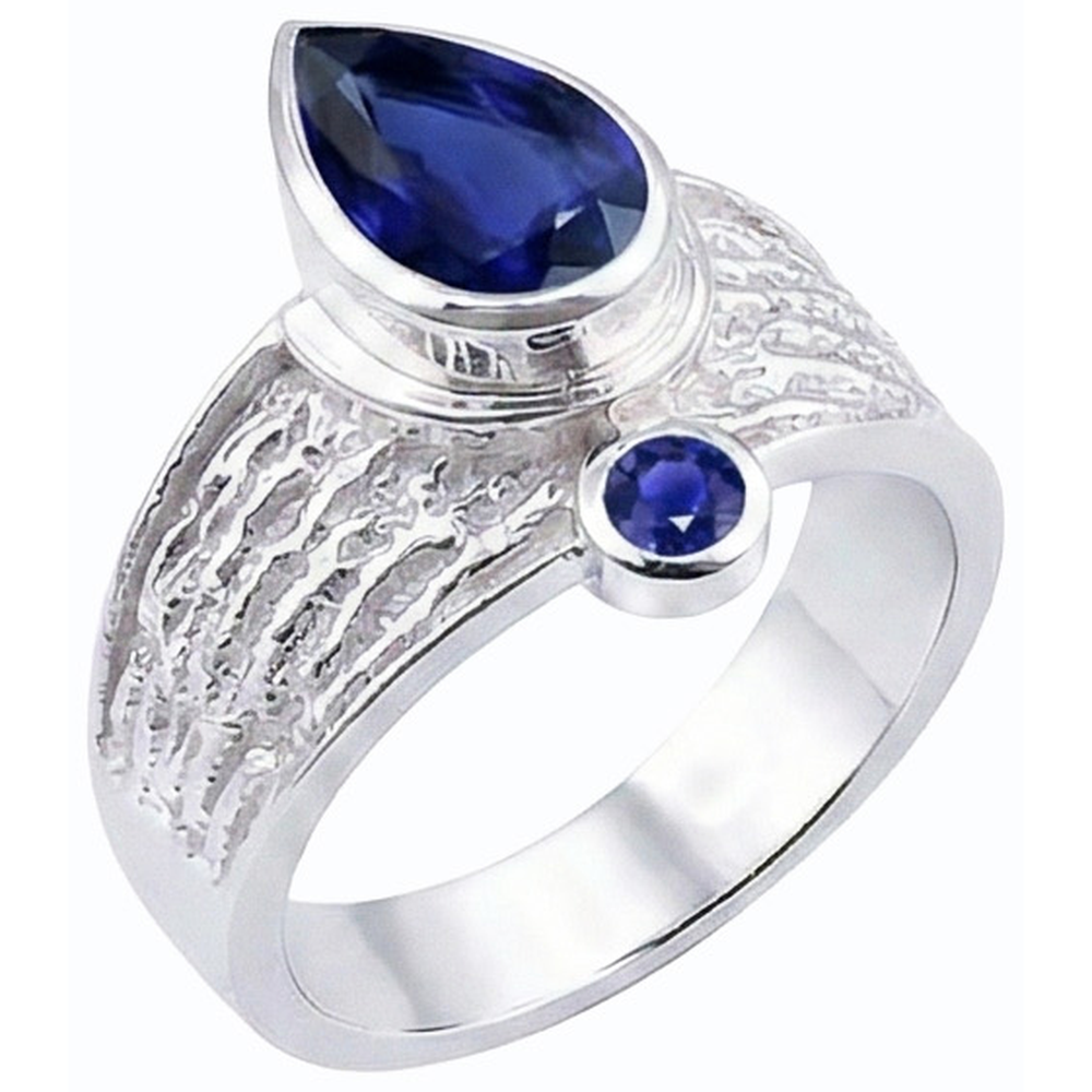 Edelstein Ceylon Saphir Ring Antik Stil 2.75 Karat Damen Schmuck