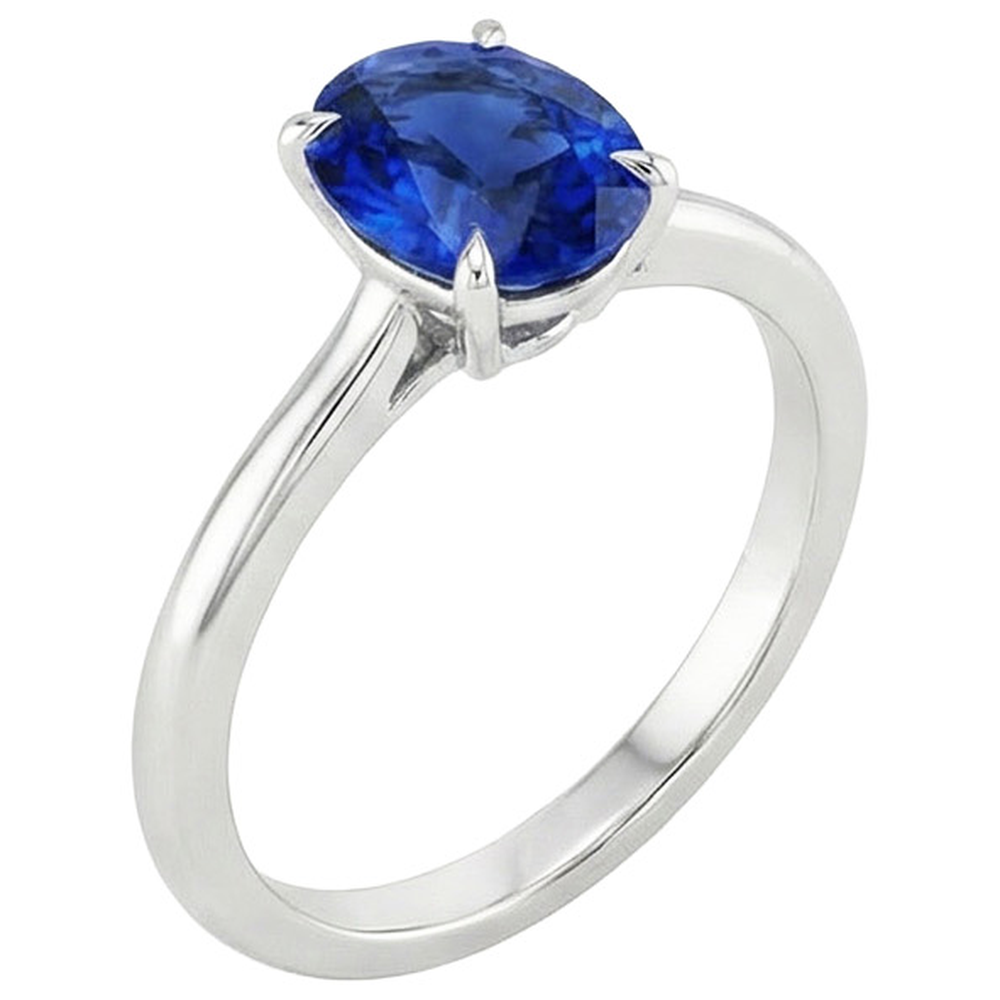 echter oval diamant 2Karat ring Seitenansicht
