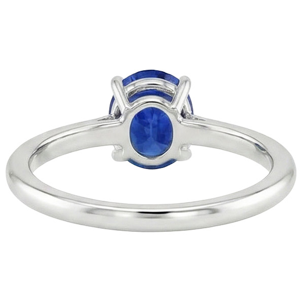 echter oval diamant 2Karat ring Draufsicht