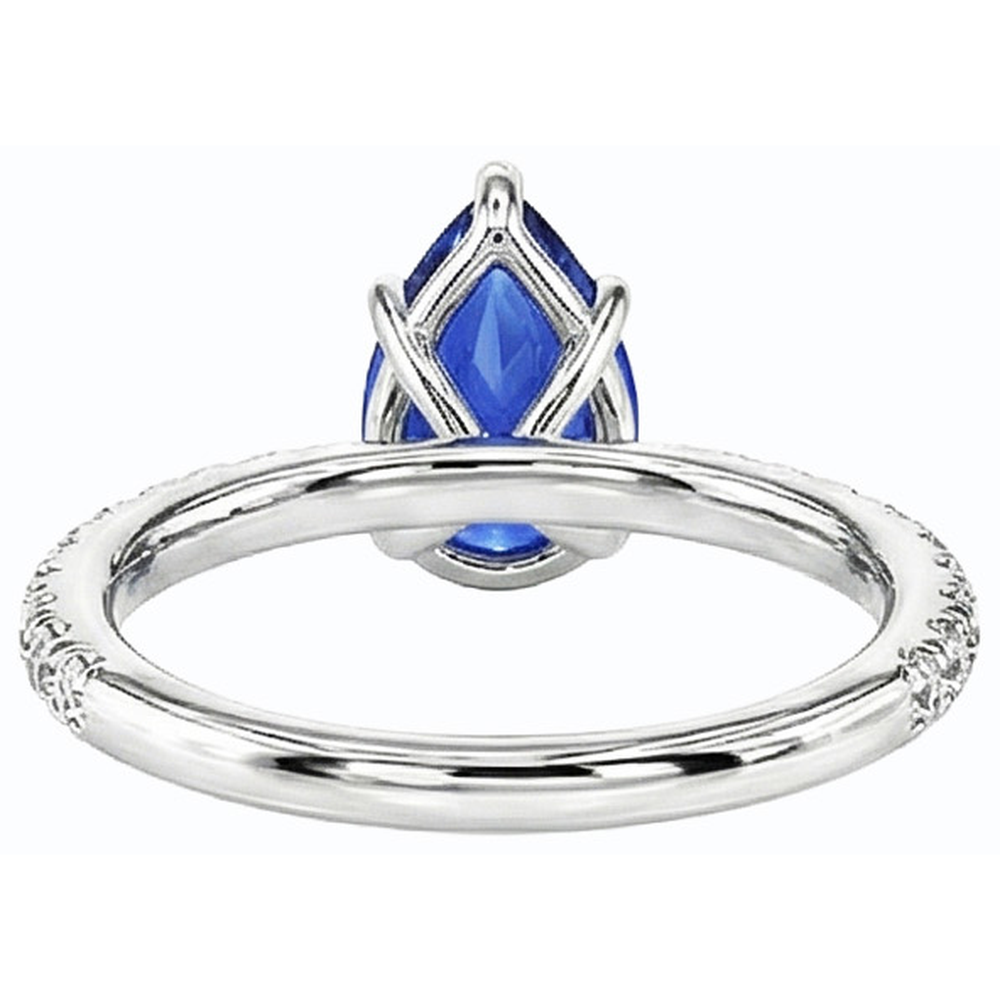 echter round diamant 3Karat ring Detailansicht