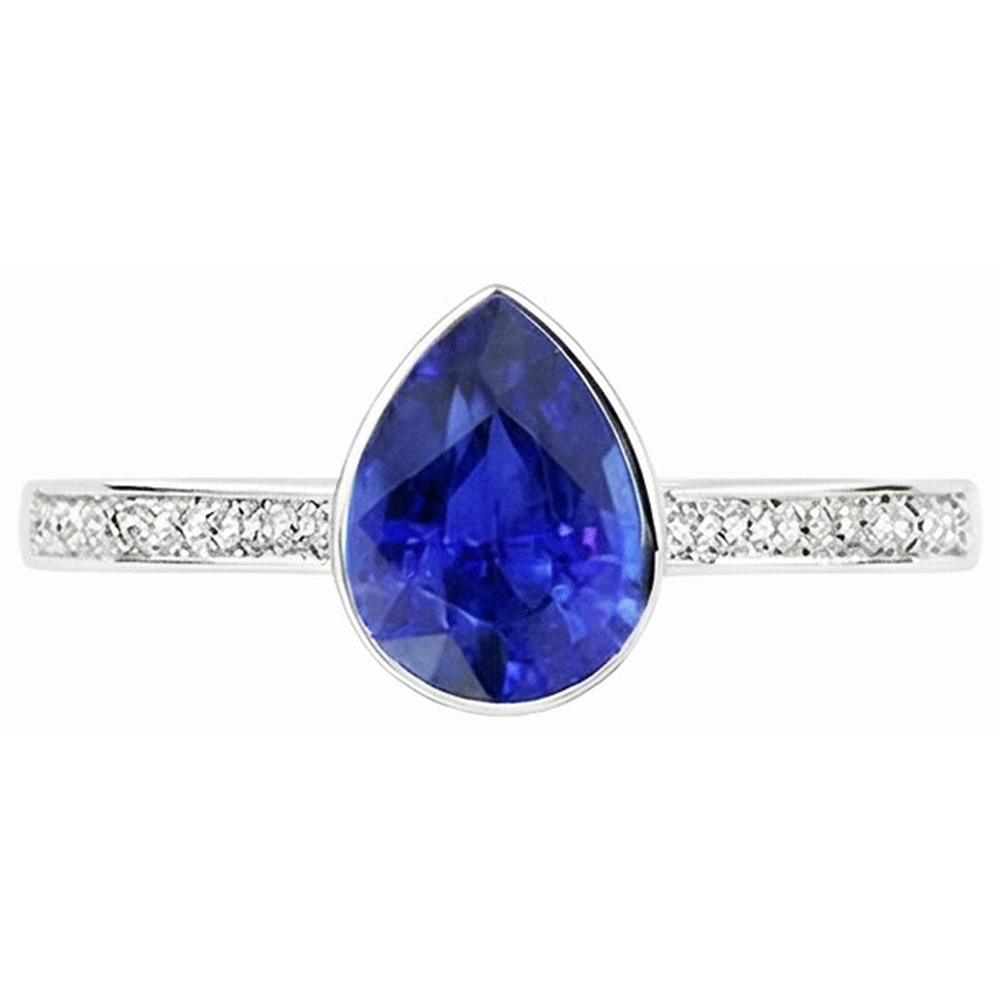 echter round diamant 3Karat ring Draufsicht