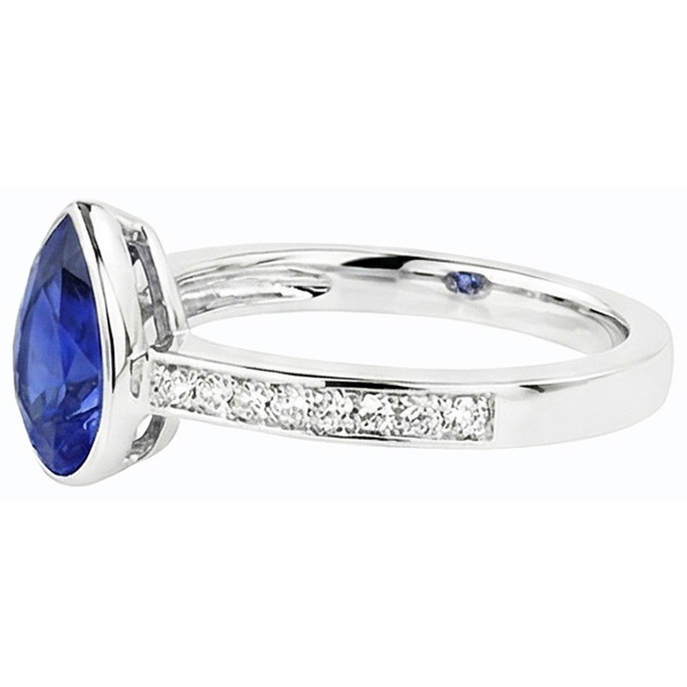 echter round diamant 3Karat ring Profilansicht