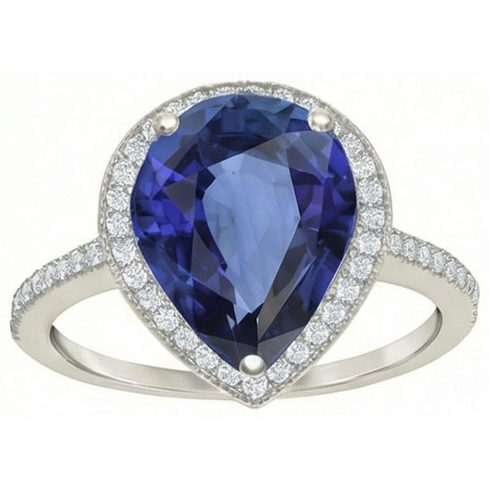 echter round diamant 5Karat ring Vorderansicht