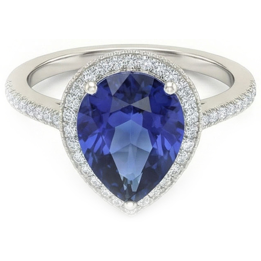 echter round diamant 5Karat ring Detailansicht
