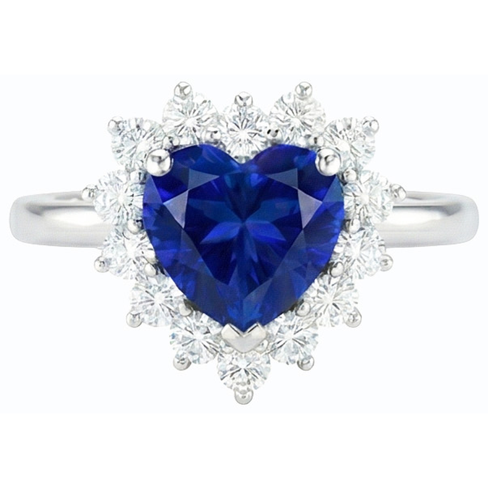 echter heart diamant 3Karat ring Seitenansicht