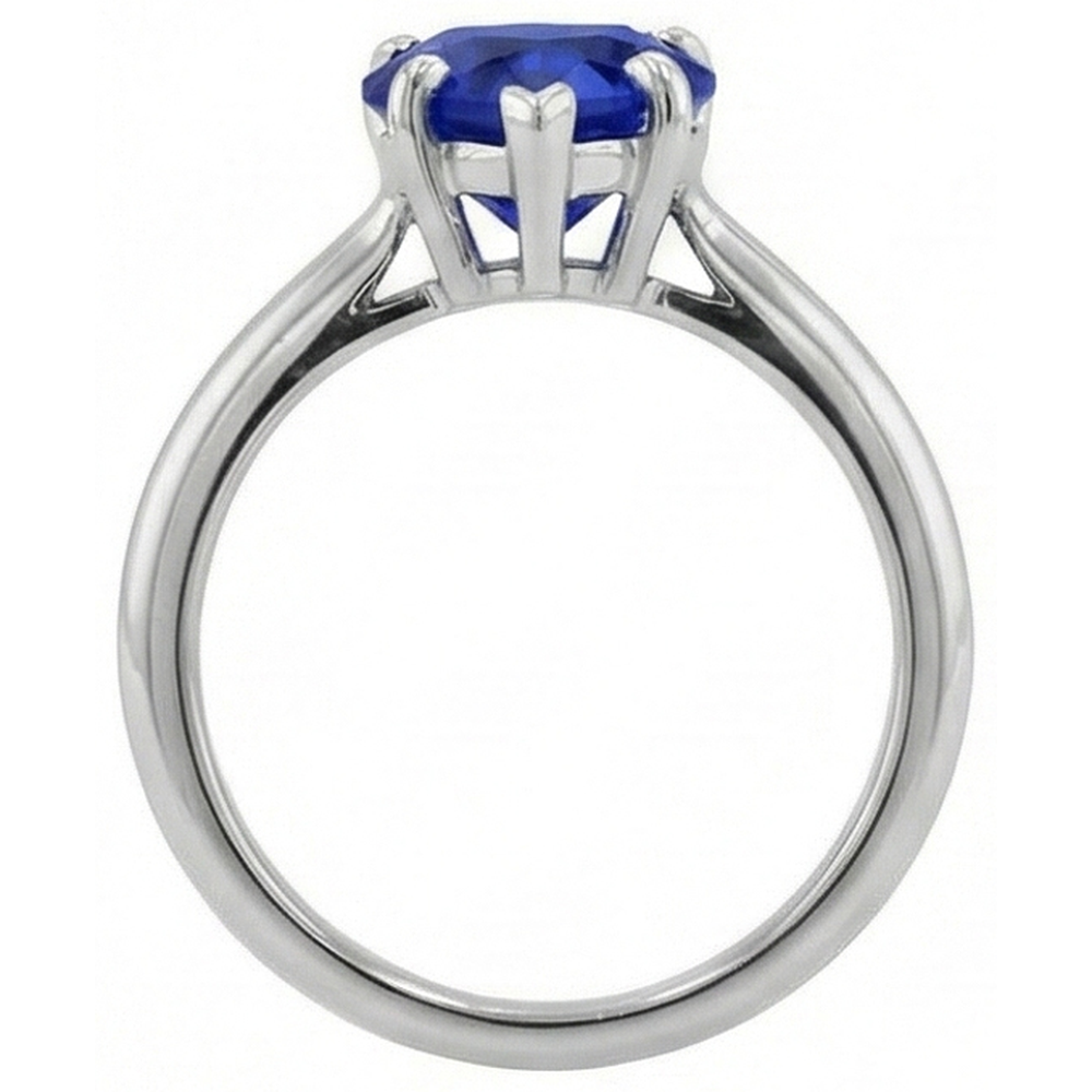 echter round diamant 2.50Karat ring Profilansicht