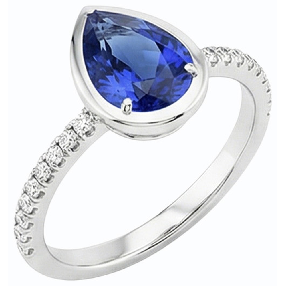 echter round diamant 3.50Karat ring Seitenansicht