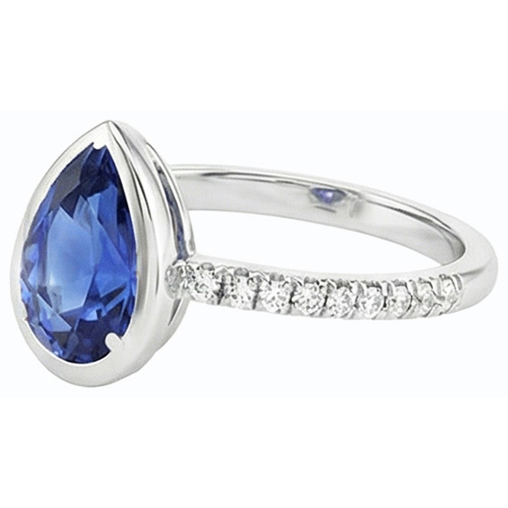 echter round diamant 3.50Karat ring auf Weiß