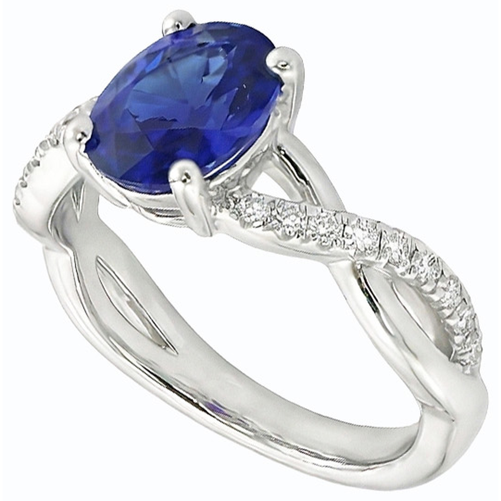echter oval diamant 4.50Karat ring Seitenansicht