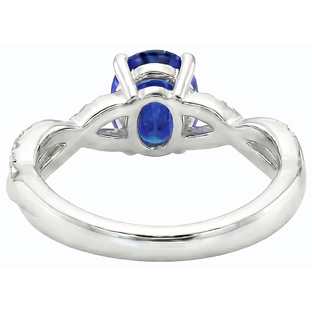 echter oval diamant 4.50Karat ring Detailansicht