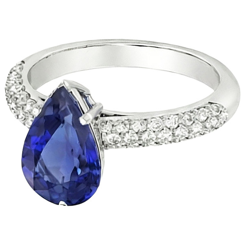 echter round diamant 5.50Karat ring Draufsicht