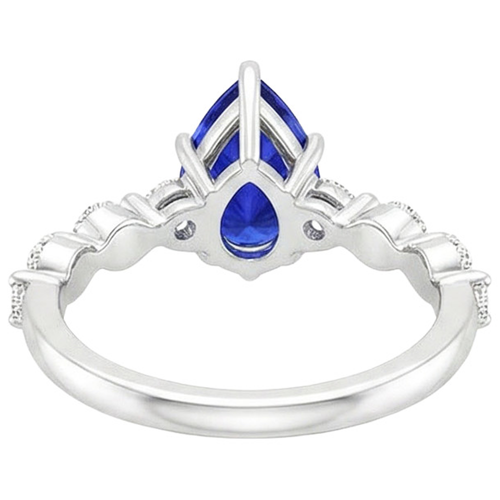 echter round diamant 4Karat ring Detailansicht
