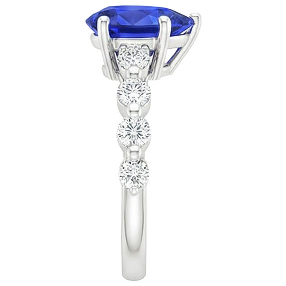 echter round diamant 4Karat ring auf Weiß