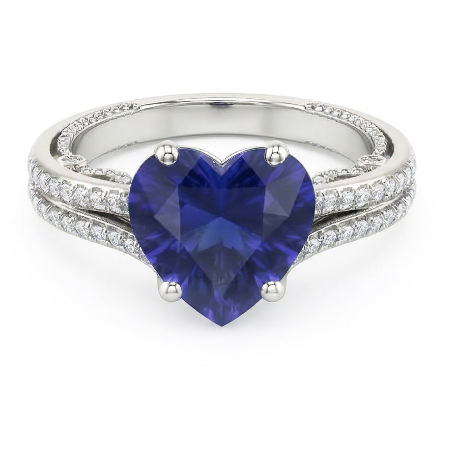 echter round diamant 4.50Karat ring Seitenansicht